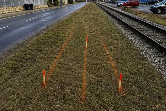 Vytyčování infrastruktury a zaměření pozemku